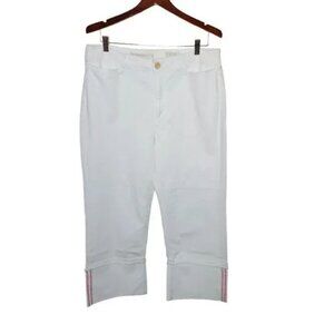 Anthropologie Pilcro & The Letterpress White Capri Jeans | Women’s Size 32 | Red
